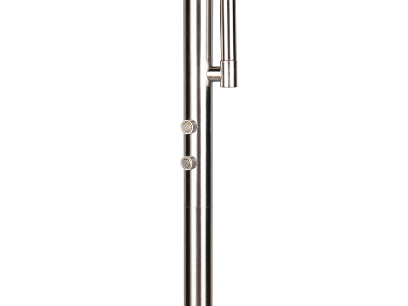 LED Deckenfluter PALERMO Höhe 183cm mit Leselampe und Fernbedienung, Silber
