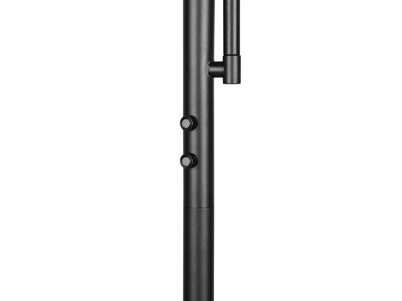 LED Deckenfluter PALERMO Höhe 183cm mit Leselampe und Fernbedienung, Schwarz