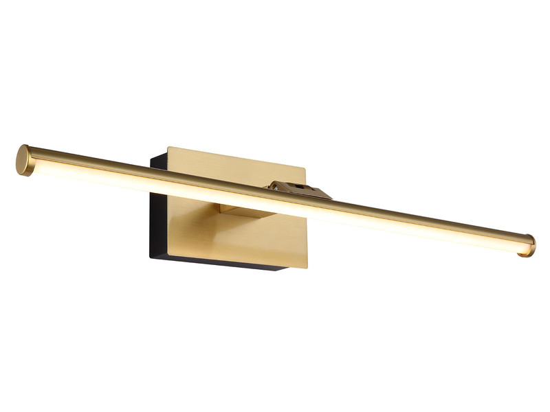 Akku Bilderlampe Messing kabellos zum Kleben, Breite 40cm