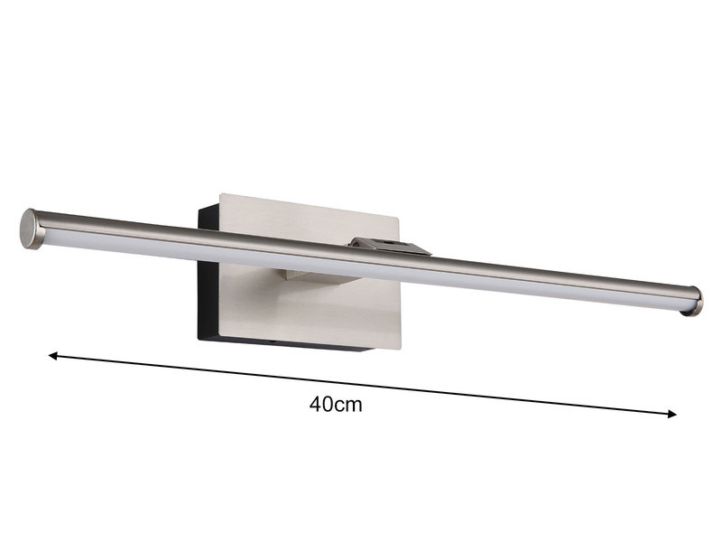 Akku Bilderlampe Silber kabellos zum Kleben, Breite 40cm