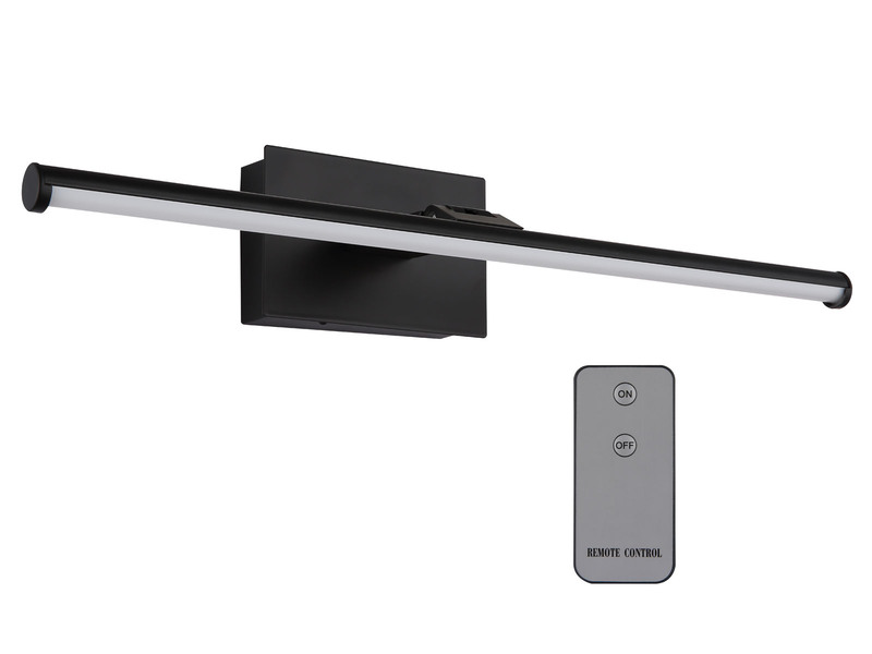 Akku Bilderlampe Schwarz kabellos zum Kleben, Breite 40cm