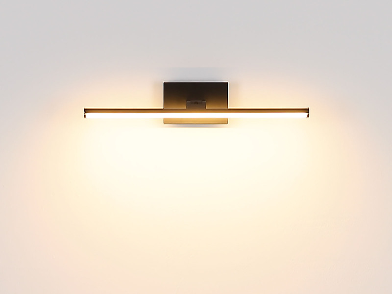 Akku Bilderlampe Schwarz kabellos zum Kleben, Breite 40cm