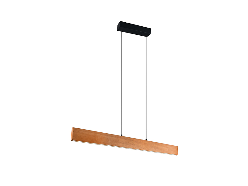 LED Pendelleuchte EDGEWOOD mit Holz, dimmbar & höhenverstellbar, Breite 115cm
