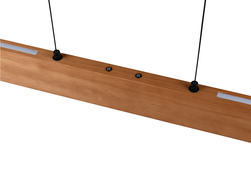 LED Pendelleuchte EDGEWOOD mit Holz, dimmbar & höhenverstellbar, Breite 115cm