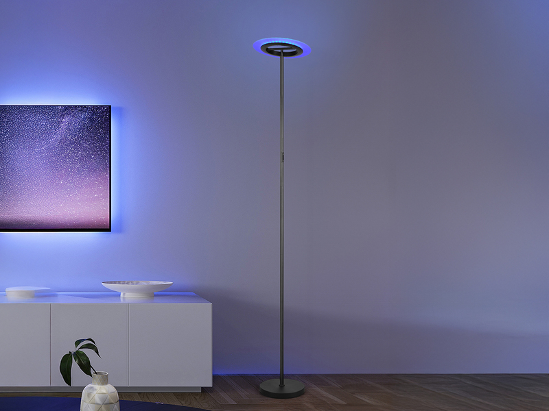 Große LED Stehlampe SAMBA mit RGBW Farbwechsel und Fernbedienung, Höhe 175cm