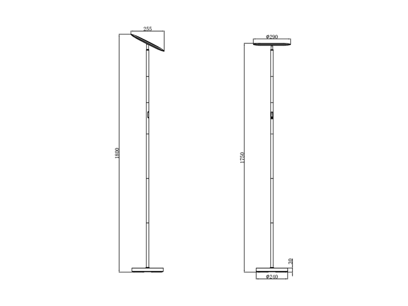 Große LED Stehlampe SAMBA mit RGBW Farbwechsel und Fernbedienung, Höhe 175cm