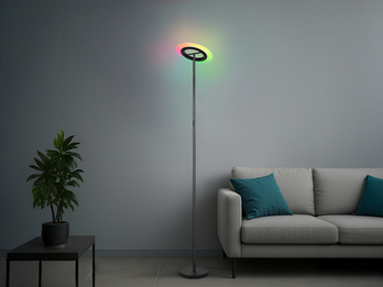 Große LED Stehlampe SAMBA mit RGBW Farbwechsel und Fernbedienung, Höhe 175cm