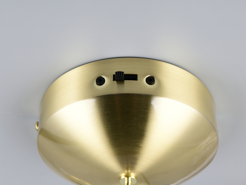 Moderne LED Pendelleuchte MELITA 1-flammig, dimmbar, Metall Messing Ø 13cm