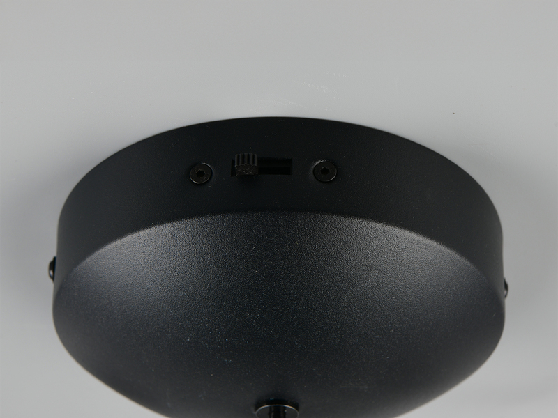 Moderne LED Pendelleuchte MELITA 1-flammig, dimmbar, Metall Schwarz Ø 13cm
