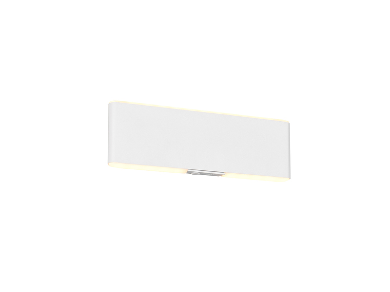 Akku Wandleuchte CONCHITA mit Fernbedienung, per USB aufladbar, Weiß Breite 22cm
