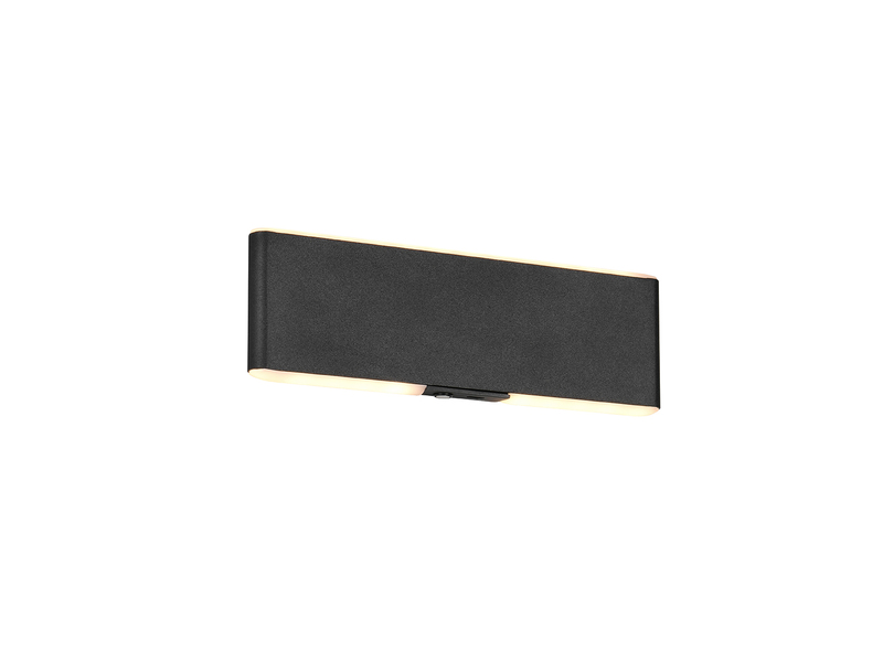 Akku Wandleuchte CONCHITA mit Fernbedienung, per USB aufladbar, Schwarz B: 22cm