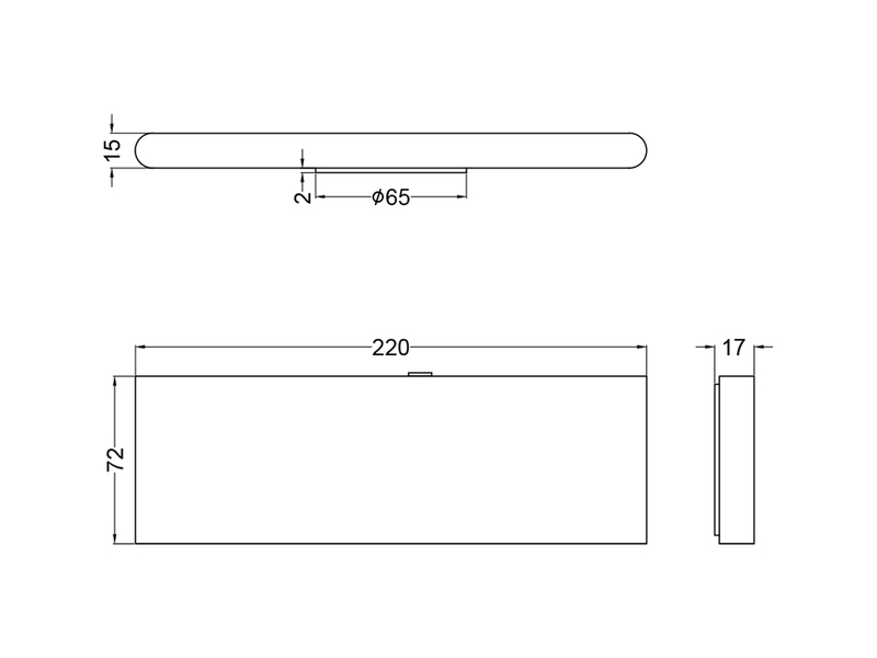 LED Akku Wandleuchte mit Fernbedienung, per USB aufladbar, Weiß Breite 22cm