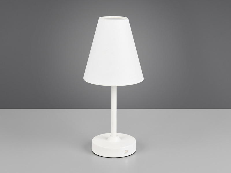 Kabellose Akku Tischleuchte dimmbar & per USB aufladbar Weiß, Höhe 29cm