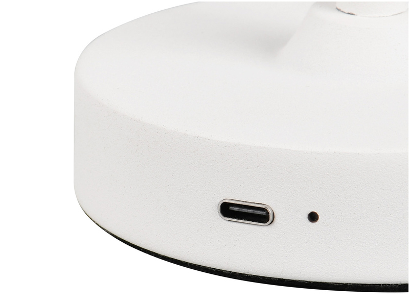 Kabellose Akku Tischleuchte dimmbar & per USB aufladbar Weiß, Höhe 29cm
