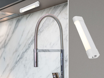 3in1 Akku Tageslicht Unterbauleuchte YUKI ohne Kabel zum Kleben, Länge 18,6cm