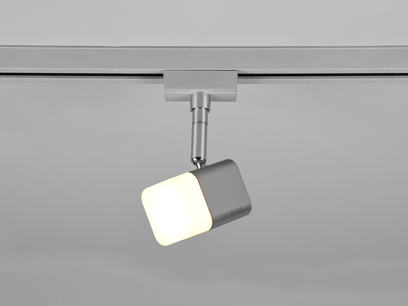LED Strahler ROUBAIX Silber eckig für DUOline 2-Phasen Schienensystem