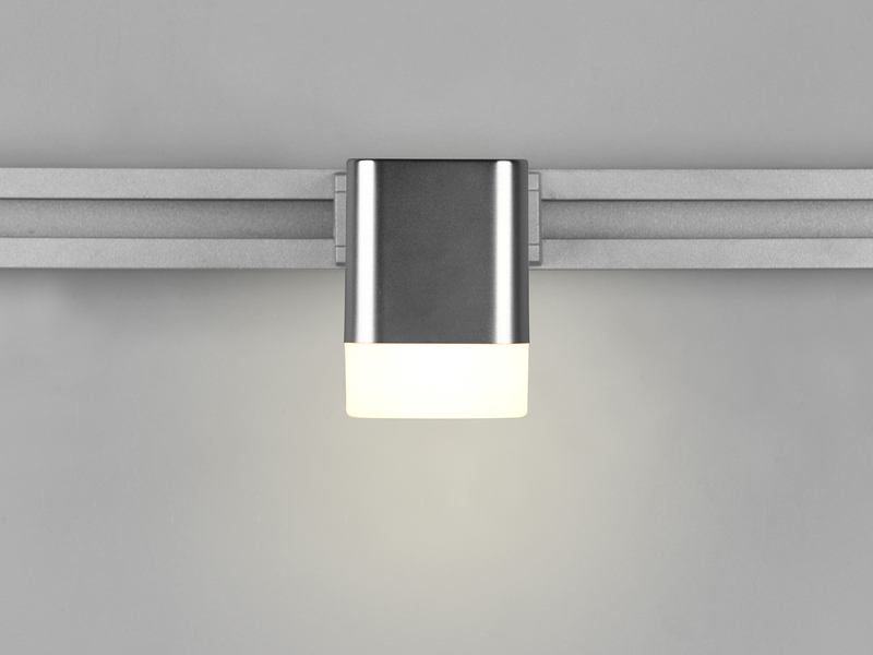 LED Strahler ROUBAIX Silber eckig für DUOline 2-Phasen Schienensystem