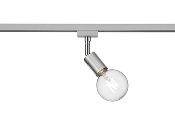 Strahler DIALLO in Silber für DUOline 2-Phasen Schienensystem