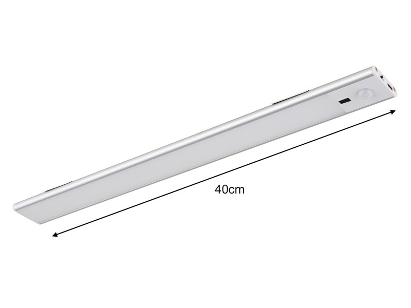 Akku Unterbauleuchte TRISTAN flach mit Bewegungsmelder, Länge 40cm