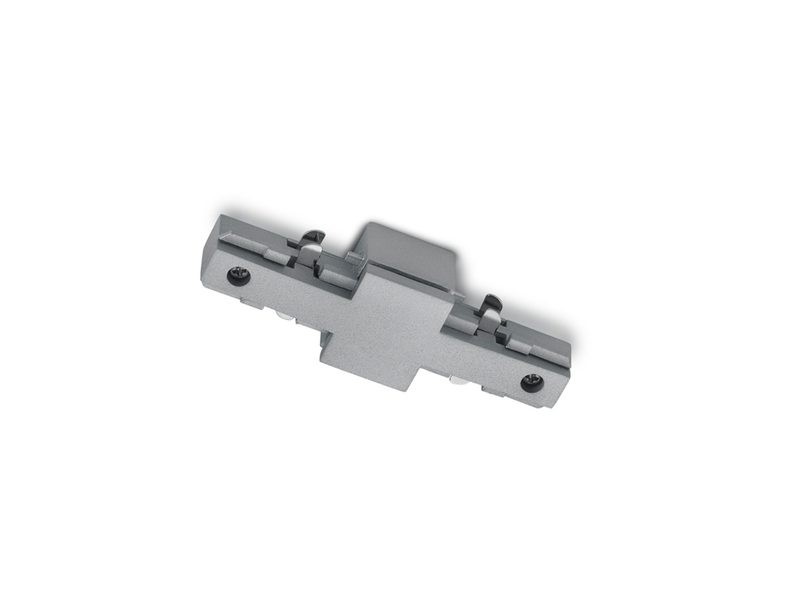 Lichtschienensystem mit 3x Stoff Pendel Grau & Einspeisung 4-adrig Länge 202,5cm