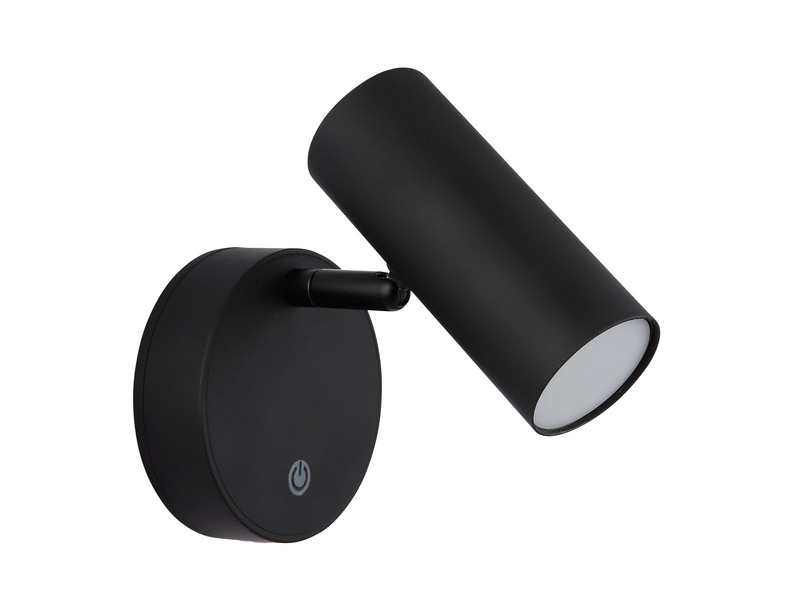 Akku Wandstrahler ALLVI Schwarz kabellos ohne Stromanschluss, Breite 10cm