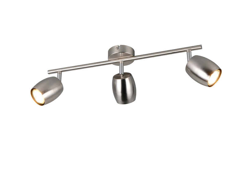 Deckenstrahler NANCY 3-flammig aus Metall Silber, Breite 47,5cm