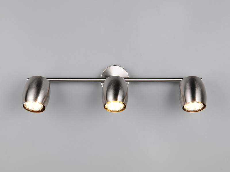 LED Deckenstrahler 3-flammig aus Metall Silber, Breite 47,5cm