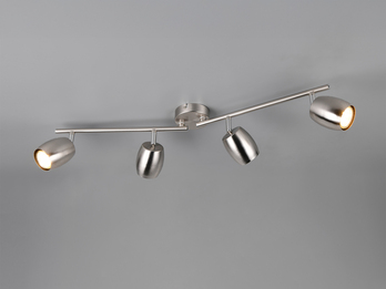 LED Deckenstrahler 4-flammig aus Metall Silber, Breite 70,5cm