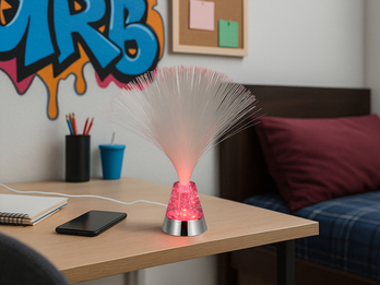 Faserlampe PUNK mit RGB Farbwechsel, auch Batteriebetrieb geeignet, Höhe 31,5cm