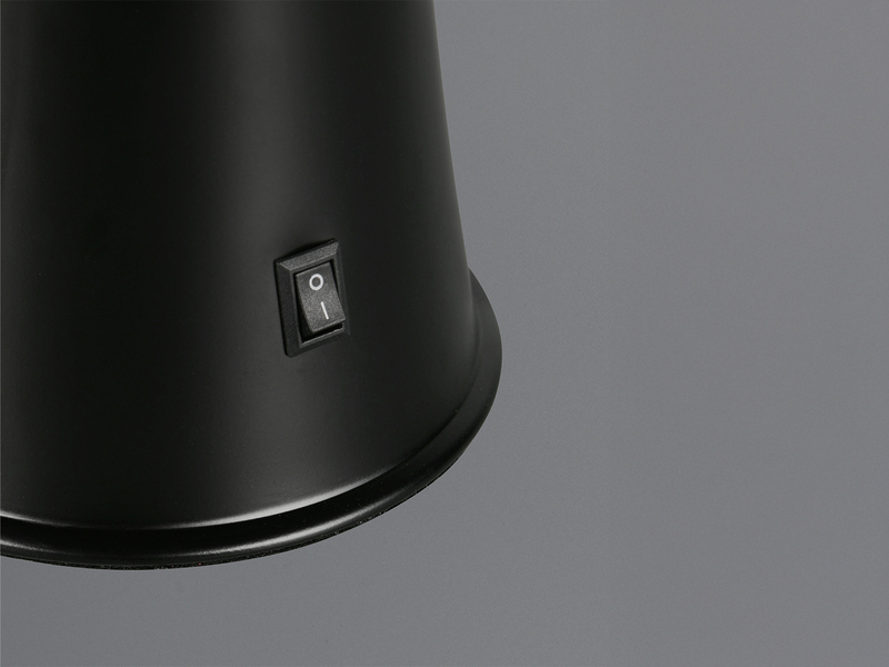 LED Lavalampe ETNA im 90er Jahre Design, Schwarz mit roter Lava, Höhe 39,5cm