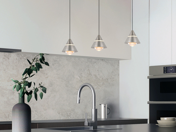 LED Pendelleuchte ROMEO höhenverstellbar, 3-flammig Silber, Breite 55cm