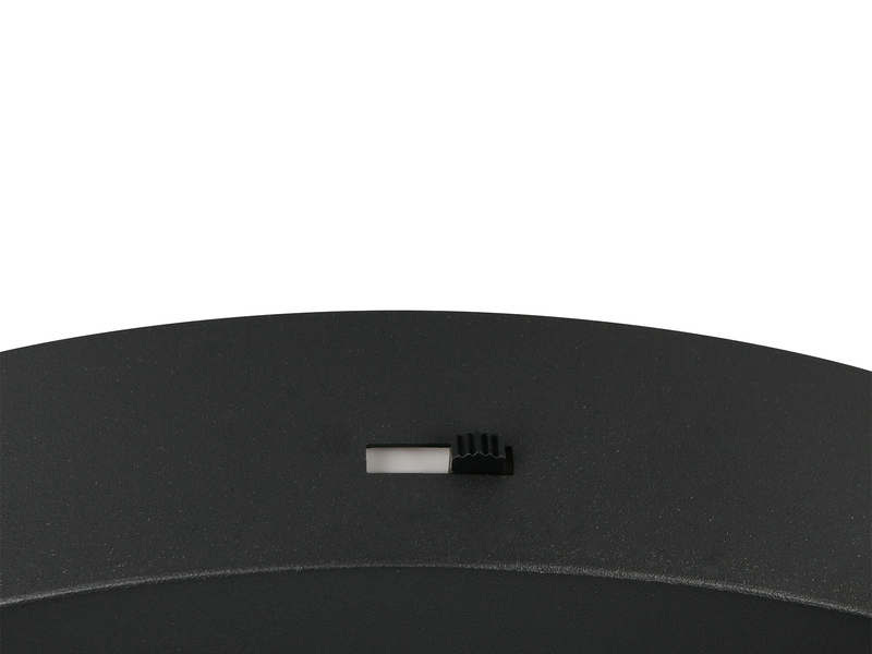 Moderner LED Deckenstrahler ROMEO mit 5 schwenkbaren Spots Schwarz Ø 30cm