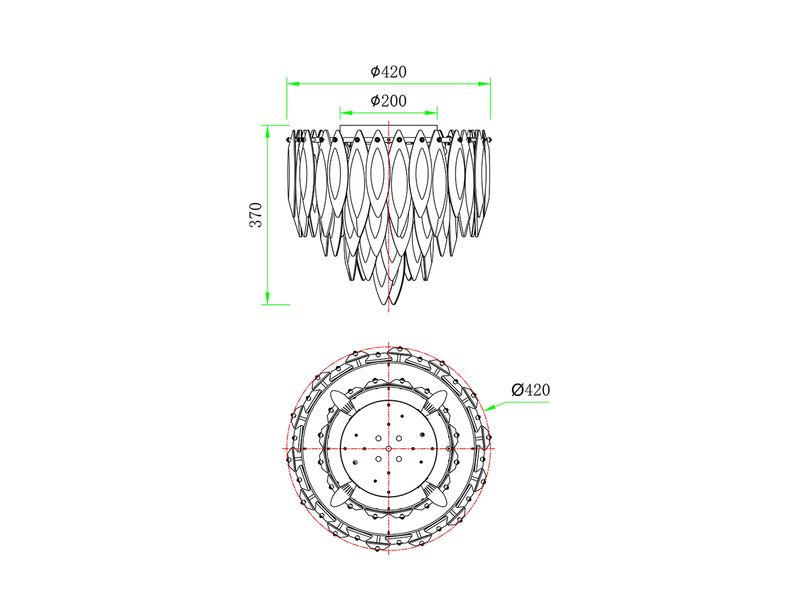 Ausgefallener Deckenleuchter ELINOR Gold mit 3-farbigem K9 Kristall Ø 40cm