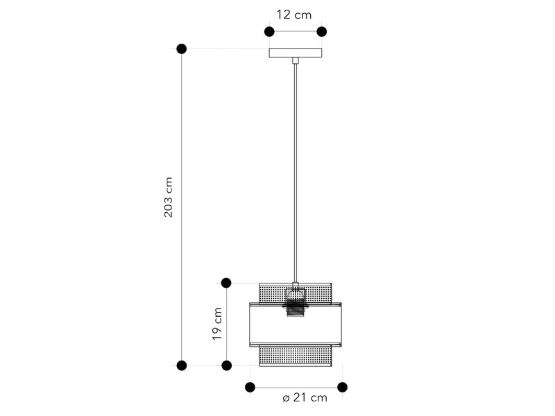 Pendelleuchte LOUNGE einflammig, Metall Gold mit Stoffblende Schwarz, Ø 21cm