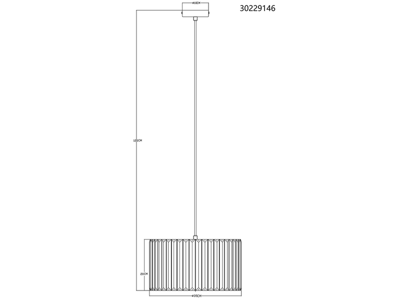 Moderne Pendelleuchte RUN einflammig mit Rauchglas Kristall Ø 35cm