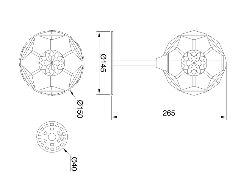 LED Tischleuchte VIRINA Silber Chrom mit Kugel aus K9 Kristallen, Höhe 26cm