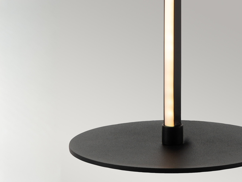 Moderne LED Deko Tischlampe FLAMINGO Schwarz, Höhe 50cm