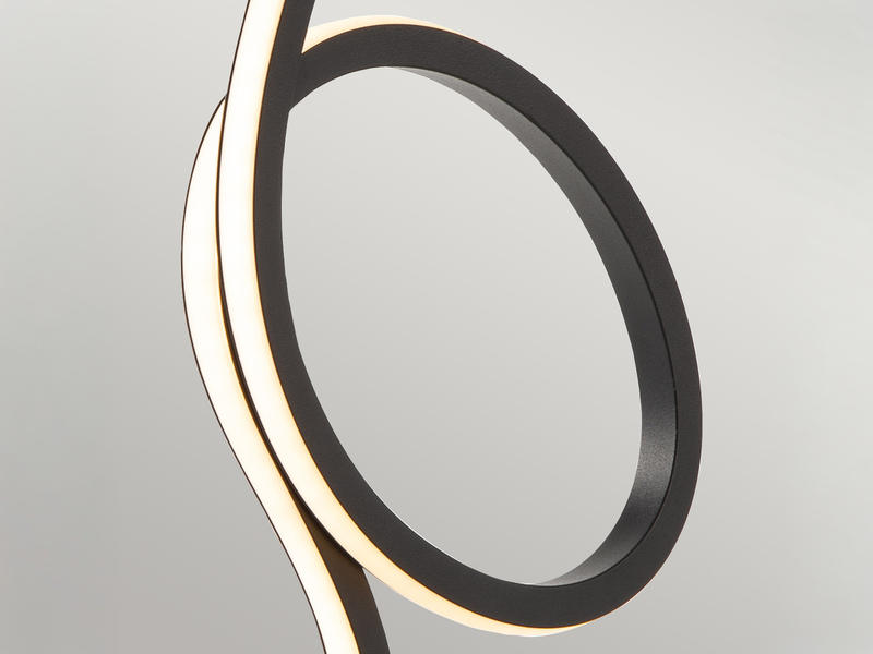 Moderne LED Deko Tischlampe FLAMINGO Schwarz, Höhe 50cm