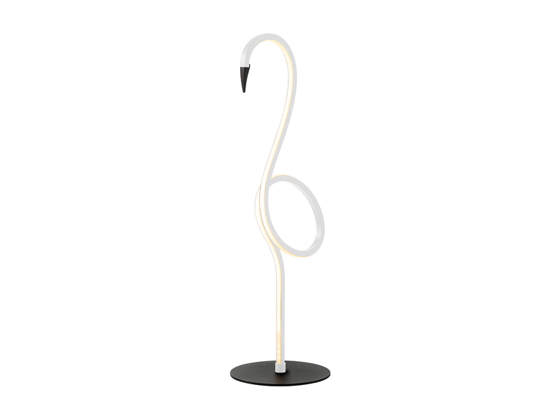 Moderne LED Deko Tischlampe FLAMINGO Weiß, Höhe 50cm