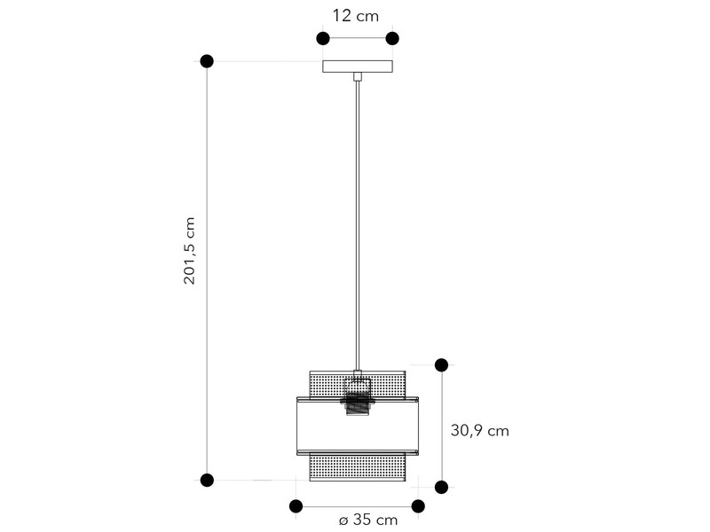 LED Hängelampe einflammig, Metall Gold mit Stoffblende Schwarz, Ø 35cm