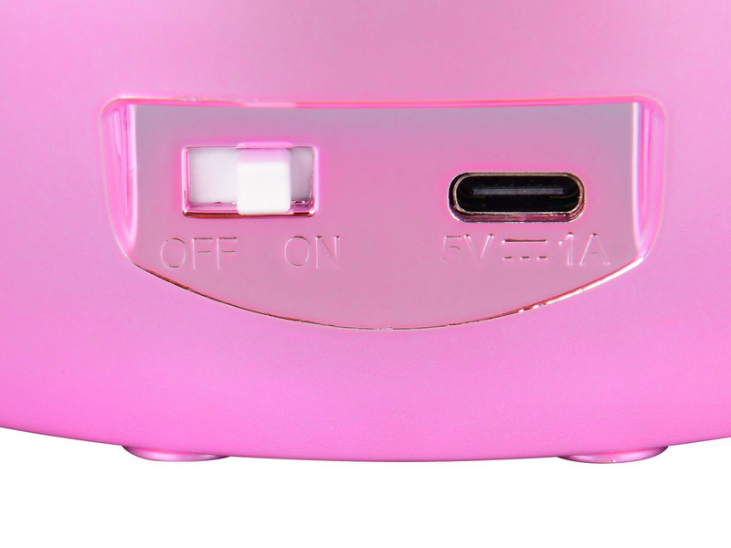 USB Muschel Tischlampe SHELLY Pink mit RGB Beleuchtung, Höhe 14cm