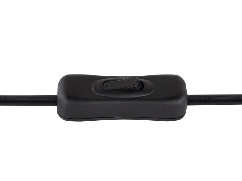 Große Tischleuchte RIHA Schwarz 4-flammig mit Glaskugeln Rauchglas, Höhe 51cm