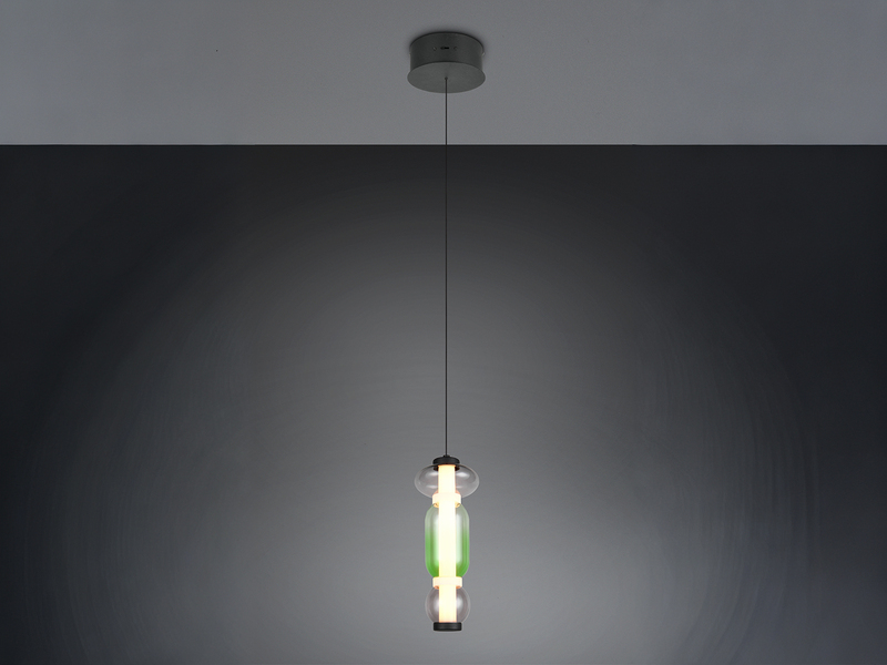 Moderne LED Pendelleuchte MINERVA 1-flammig, höhenverstellbar Ø 15,5cm