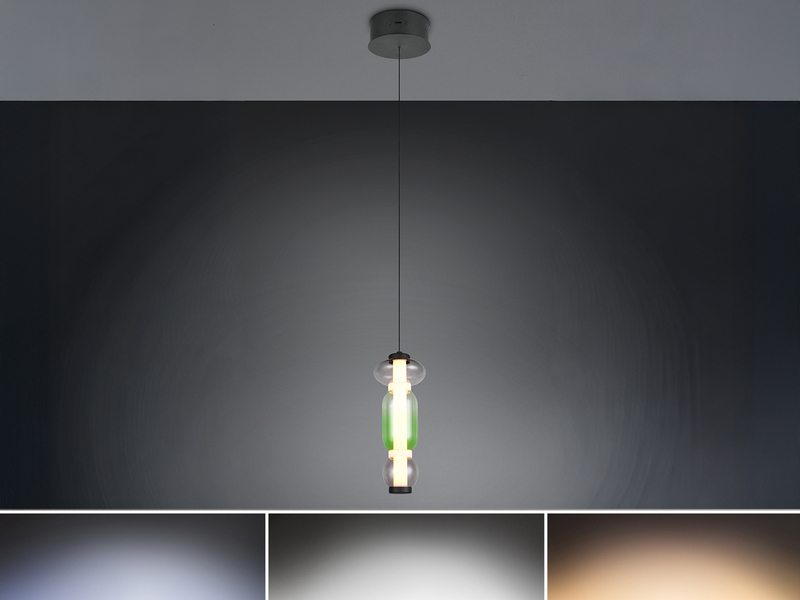 Moderne LED Pendelleuchte MINERVA 1-flammig, höhenverstellbar Ø 15,5cm