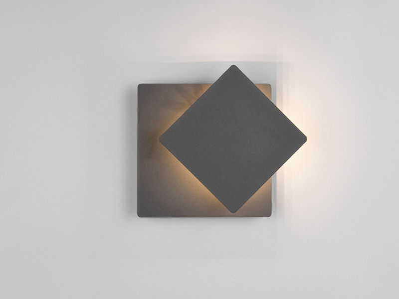 LED Wandleuchte MIO Schwarz verstellbar für indirekte Beleuchtung, Höhe 18cm