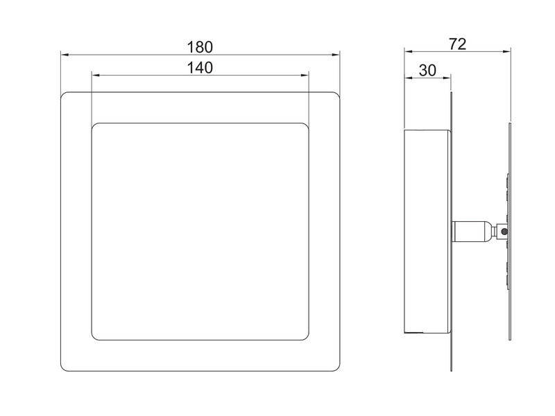 LED Wandleuchte MIO Schwarz verstellbar für indirekte Beleuchtung, Höhe 18cm