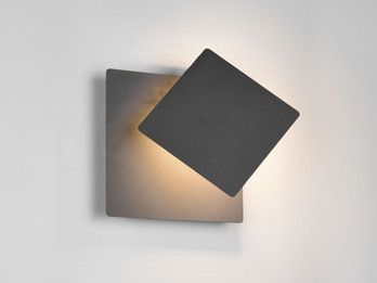 LED Wandleuchte MIO Schwarz verstellbar für indirekte Beleuchtung, Höhe 18cm