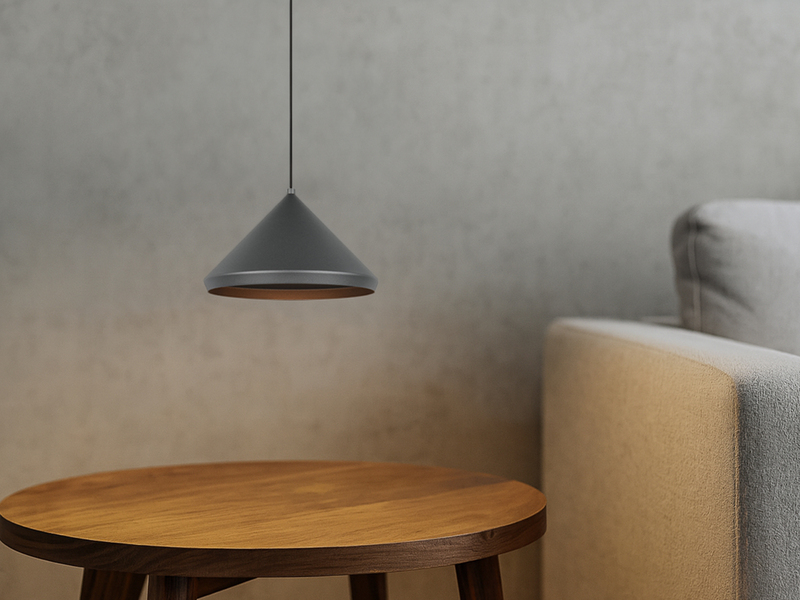 LED Pendelleuchte LAGUNA 1-flammig, höhenverstellbar, Schwarz Ø 18cm