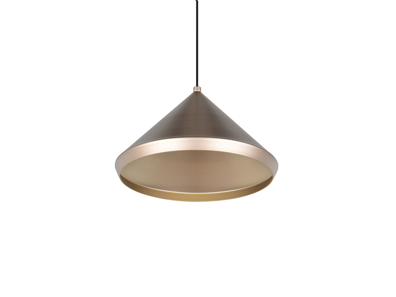 LED Pendelleuchte LAGUNA 1-flammig, höhenverstellbar, Coffee Ø 18cm