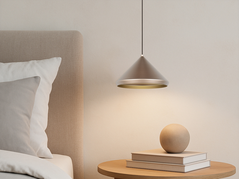 LED Pendelleuchte LAGUNA 1-flammig, höhenverstellbar, Coffee Ø 18cm